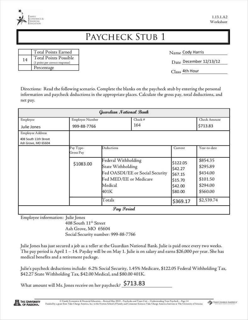 9+ Free Pay Stub Templates Word, Pdf, Excel Format Download Regarding Pay Stub Template Word Document