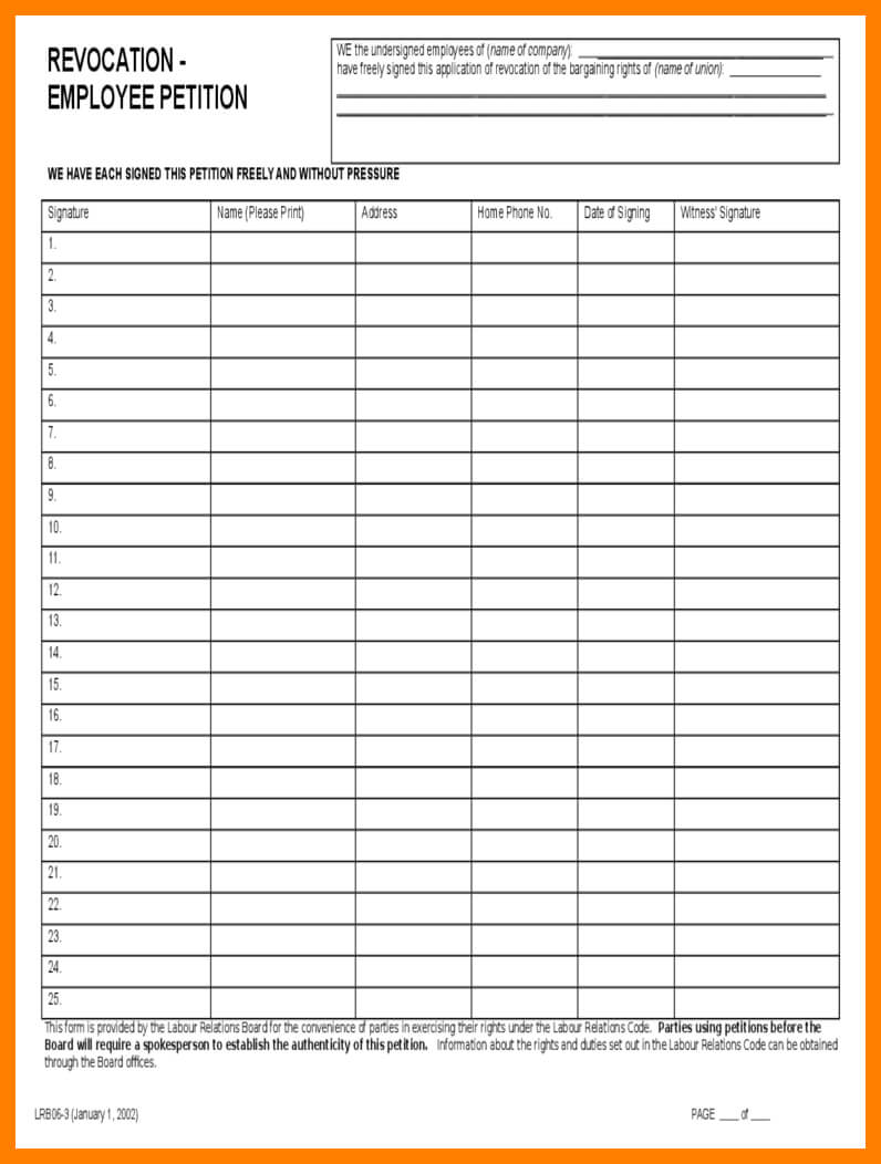 9+ Free Petition Templates | Shrewd Investment Regarding Blank Petition Template