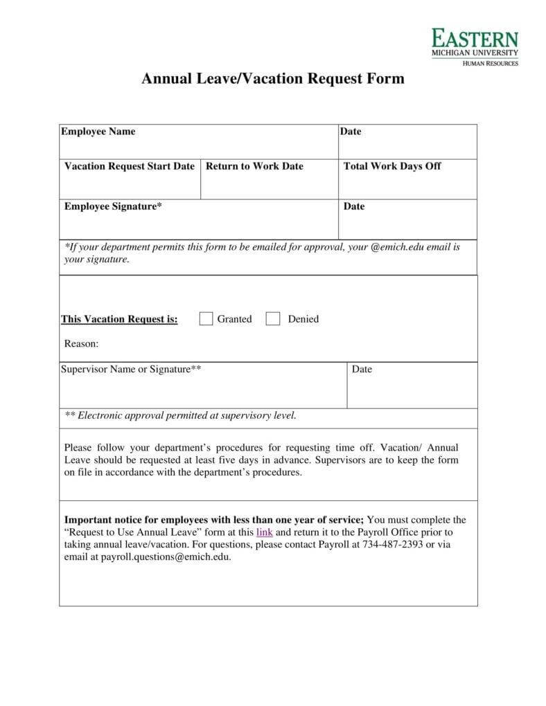 9+ Holiday Request Form Templates – Pdf, Doc | Free With Travel Request Form Template Word