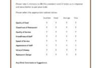 9 Restaurant Comment Card Templates - Free Sample Templates regarding Restaurant Comment Card Template