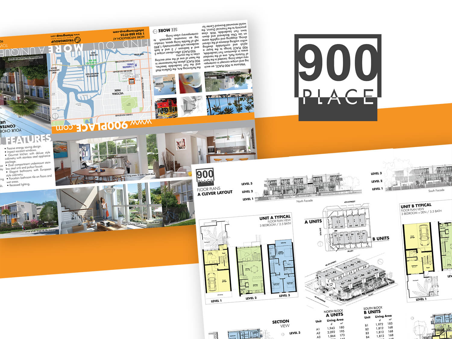 900 Place / 6 Panel Brochurevictor Suarez On Dribbble Within 6 Panel Brochure Template
