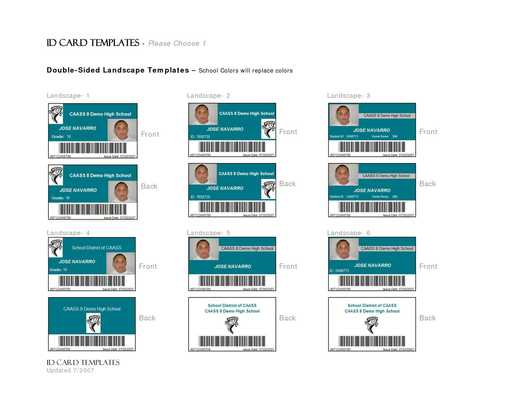 99A Free Employee Badge Template | Wiring Resources Pertaining To Business Card Template For Word 2007