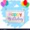 A Birthday Banner Template Regarding Free Happy Birthday Banner Templates Download
