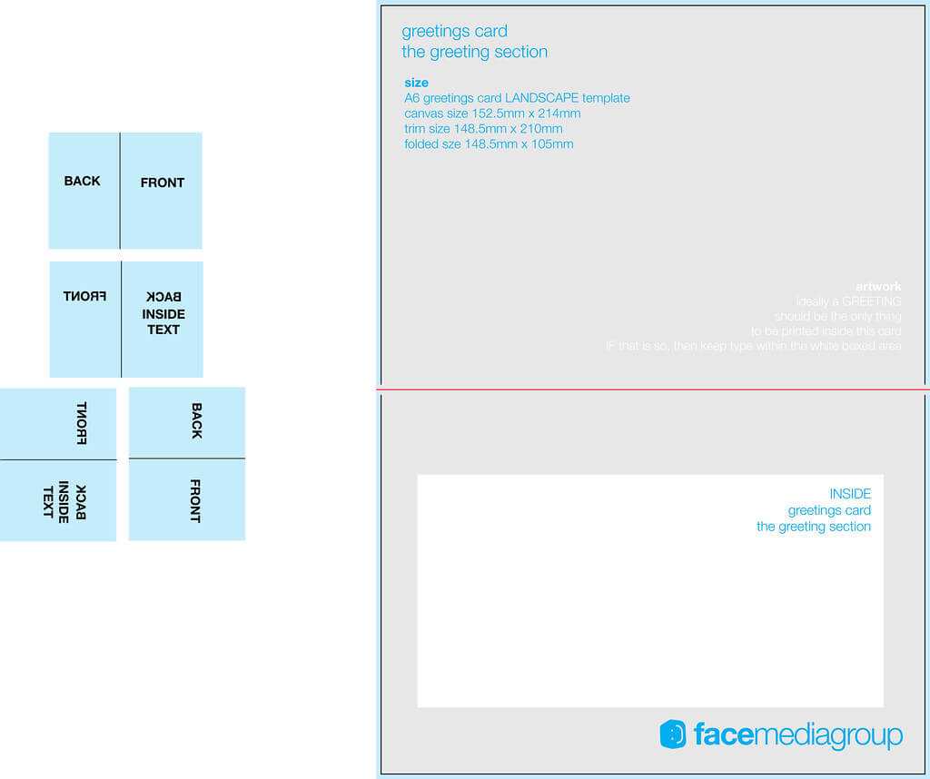 A6 Landscape Greetings Card Template - Tent Fold - Inside Pertaining To Birthday Card Indesign Template