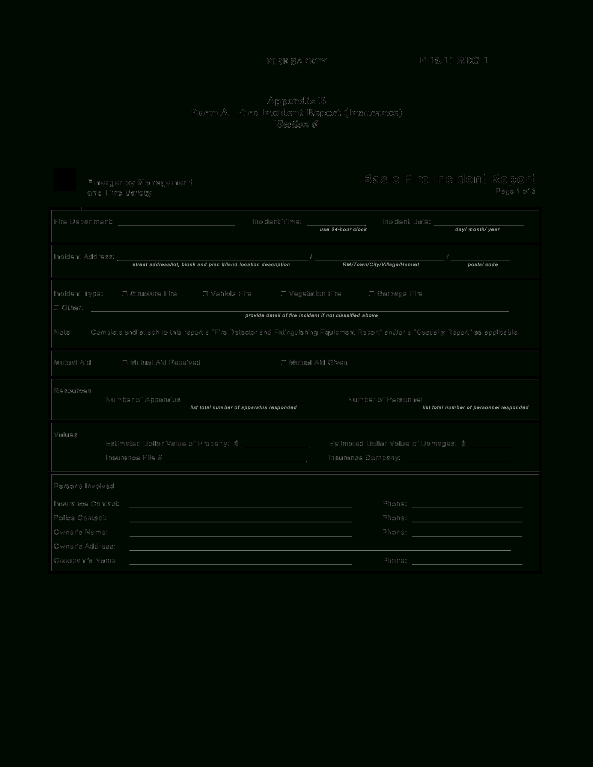 A7B7 Fire Investigation Report Template | Wiring Resources Within Sample Fire Investigation Report Template