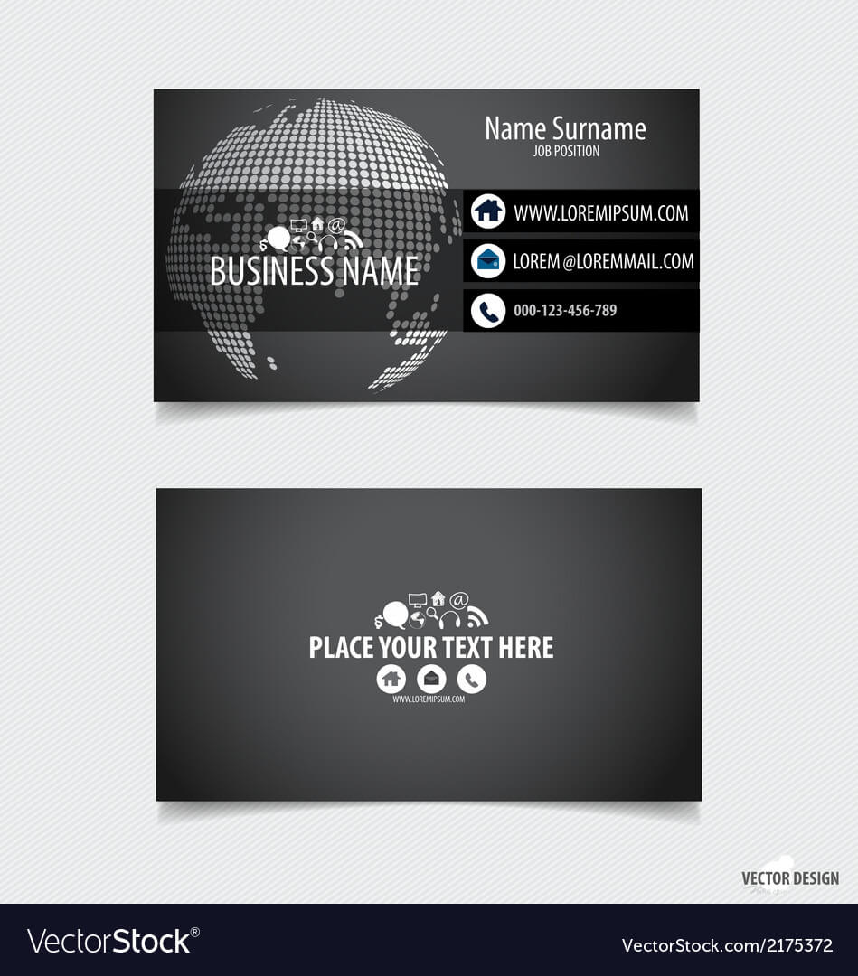 Abstract Creative Business Card Template With Regard To Ss Card Template