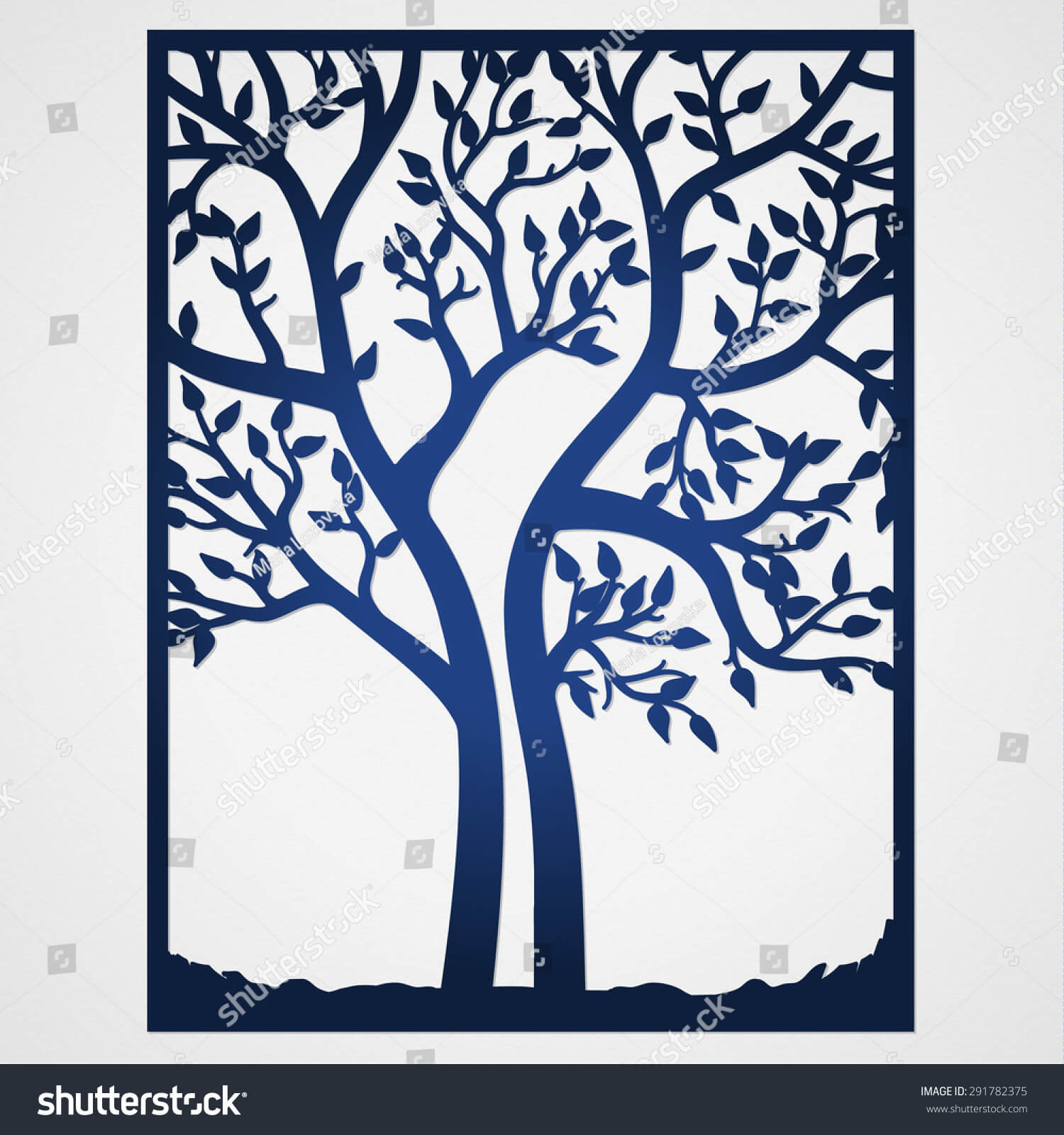 Abstract Frame Tree May Be Used Stock Image | Download Now For Silhouette Cameo Card Templates