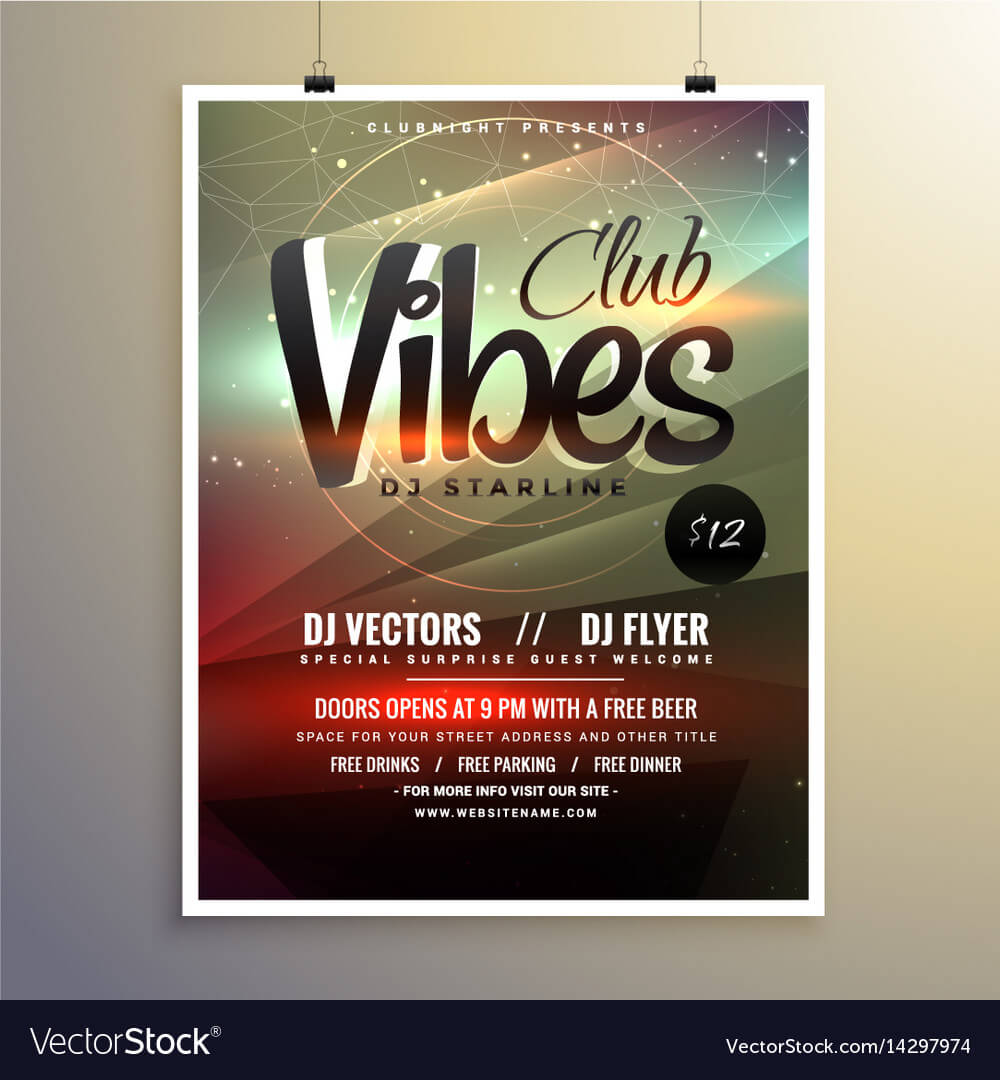 Abstract Party Music Flyer Brochure Template With With Welcome Brochure Template