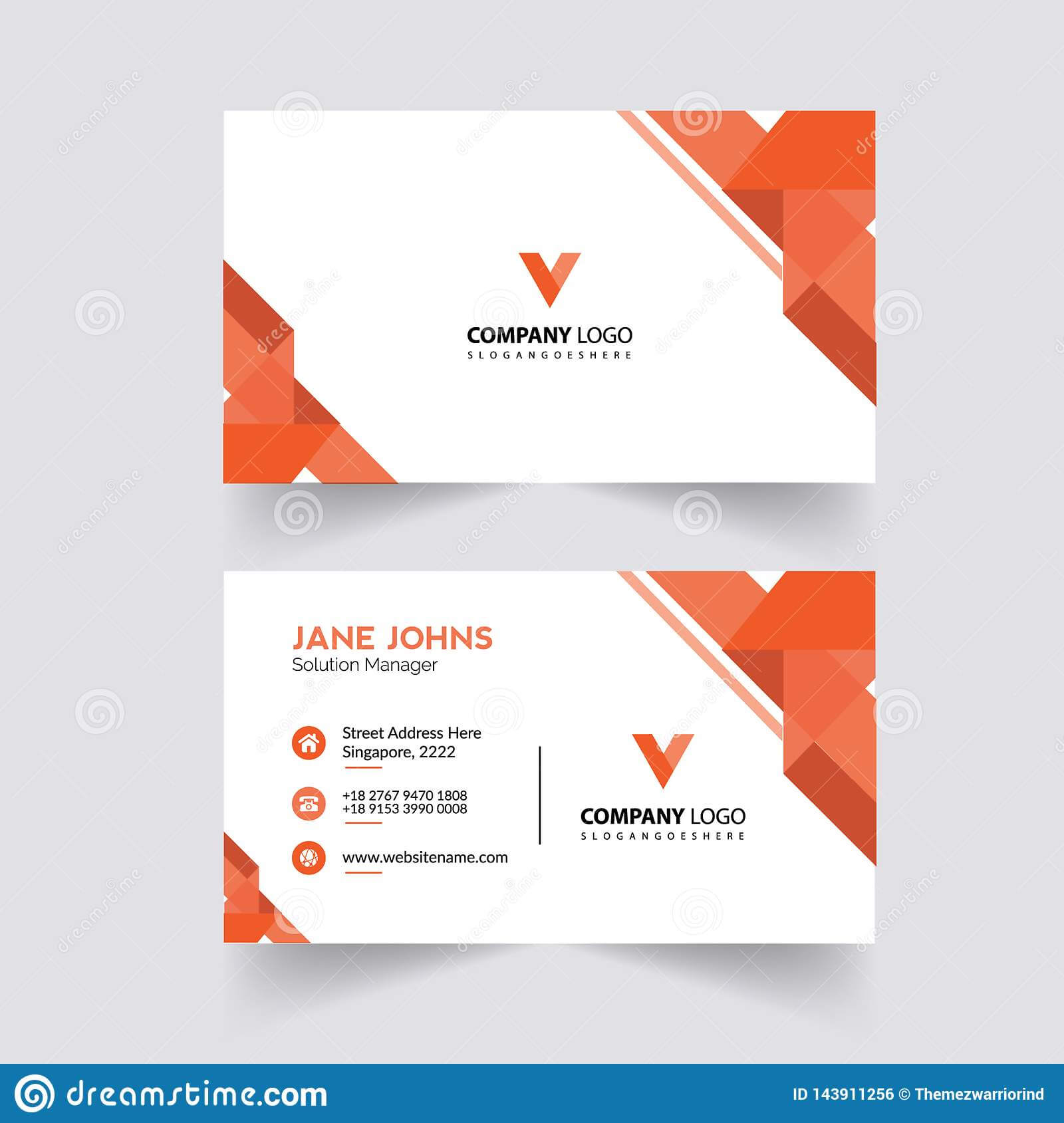 Abstruct Business Card Template Stock Illustration With Regard To Adobe Illustrator Business Card Template