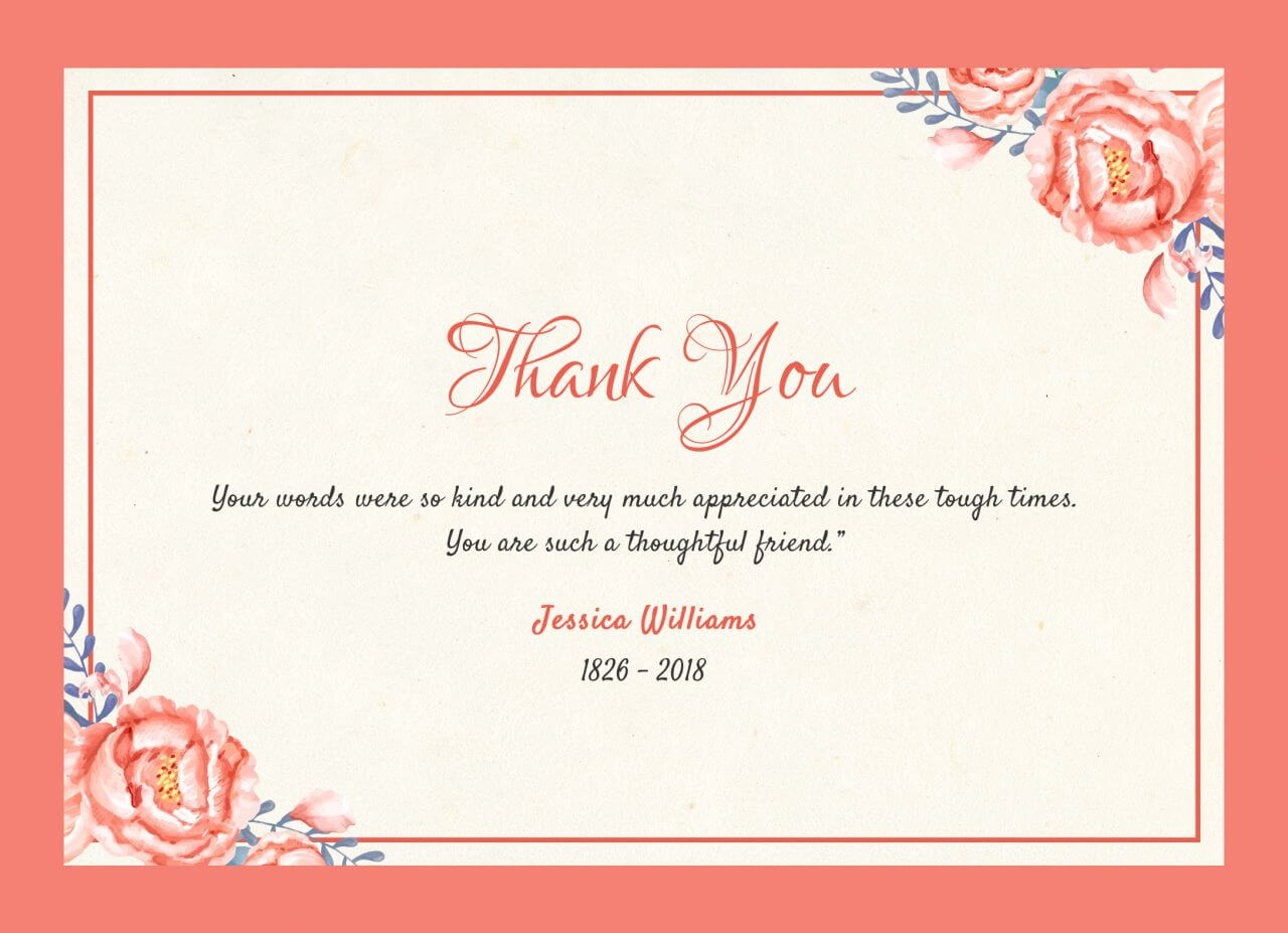 After The Funeral – Thank You Notes – Quincy, Il Funeral Throughout Sympathy Thank You Card Template