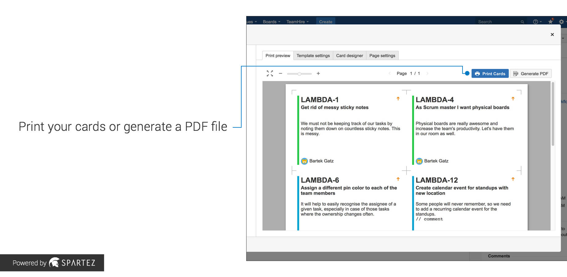 Agile Cards – Print Issues From Jira | Atlassian Marketplace With Regard To Agile Story Card Template