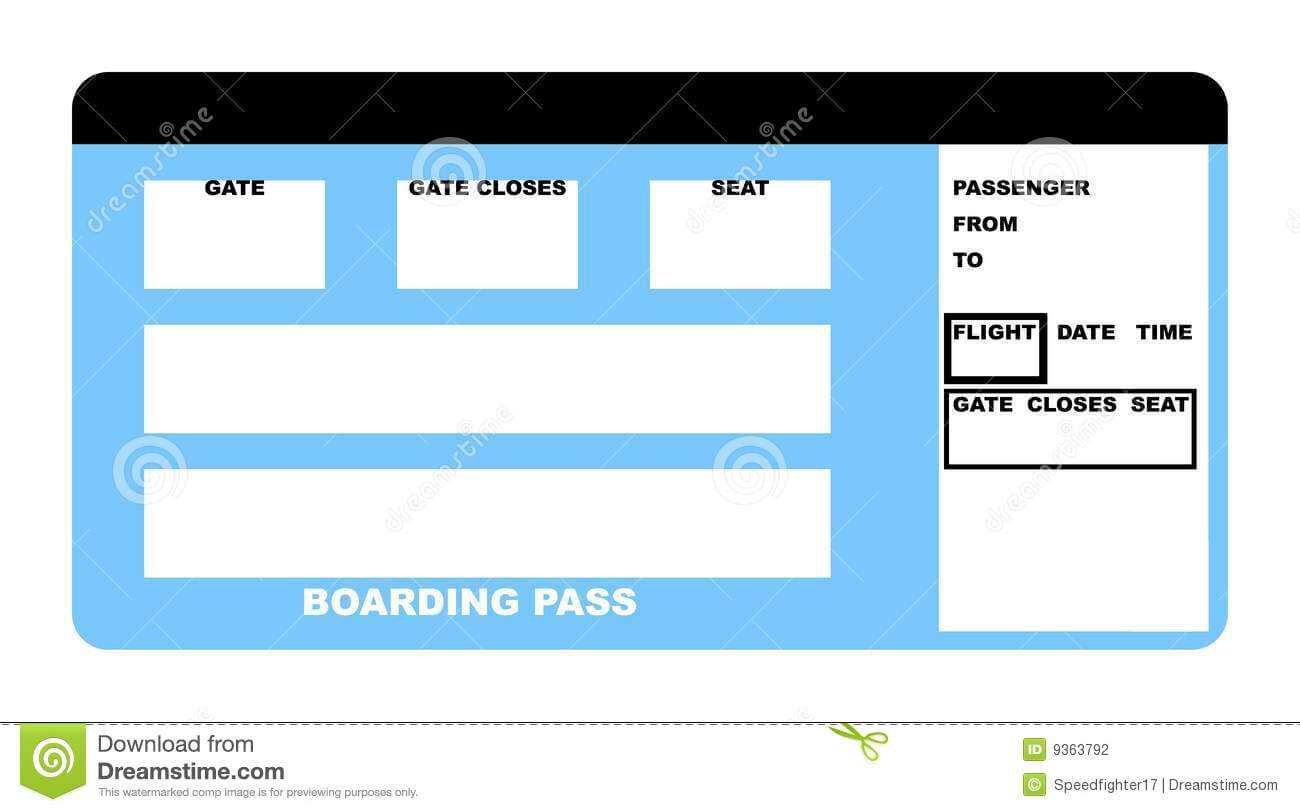 Airline Ticket Stock Illustration. Illustration Of Passenger Pertaining To Plane Ticket Template Word