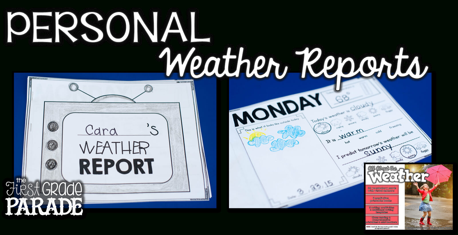 All About The Weather! (Activities, Ideas, & Freebies Within Kids Weather Report Template