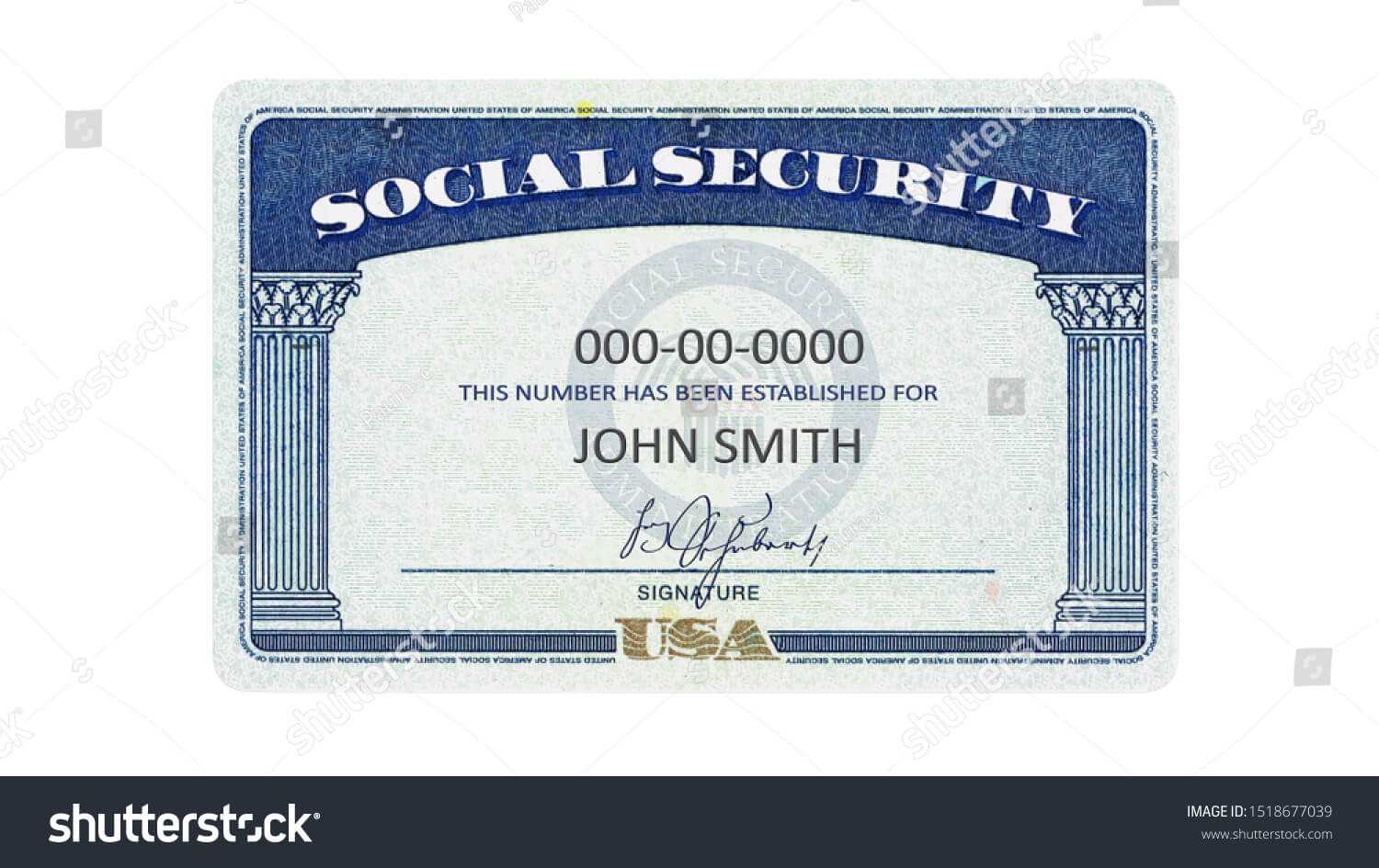 American Social Security Card Generic Filled Stock Regarding Ssn Card Template