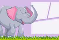 An Elephant On Blank Template - Download Free Vectors for Blank Elephant Template
