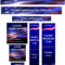 Animated Classic American Flag Flash Banner . Customize Inside Animated Banner Template