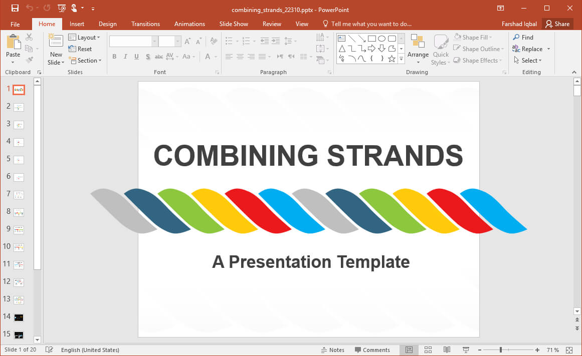 Animated Combining Strands Powerpoint Template With Regard To Replace Powerpoint Template