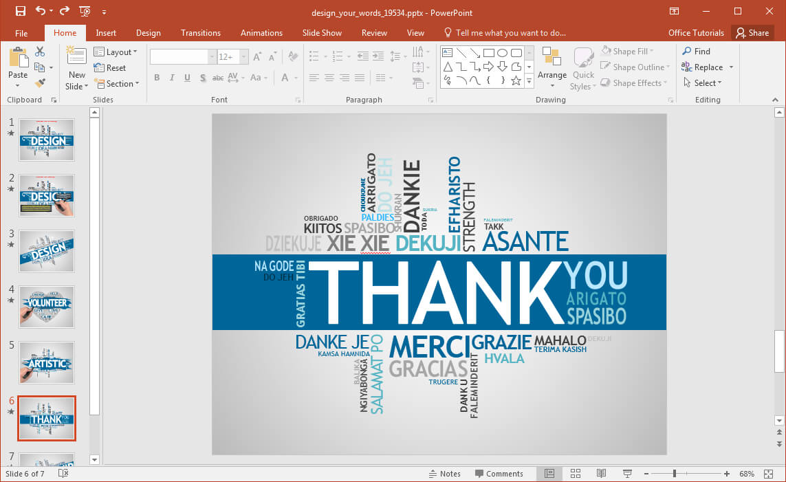 Animated Design Your Words Powerpoint Template For How To Design A Powerpoint Template