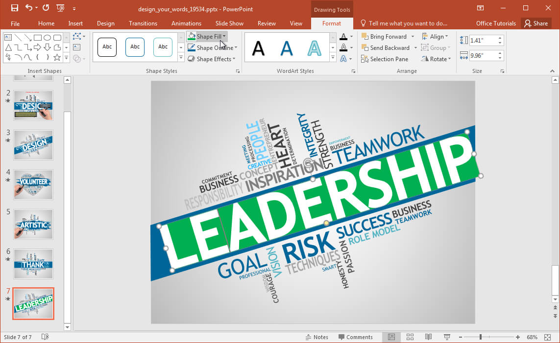 Animated Design Your Words Powerpoint Template In How To Edit A Powerpoint Template