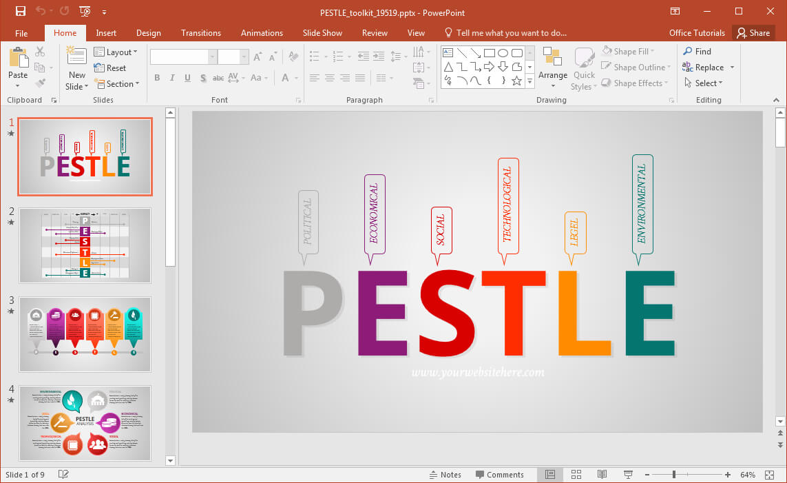 Animated Pestle Analysis Presentation Template For Powerpoint Throughout What Is A Template In Powerpoint