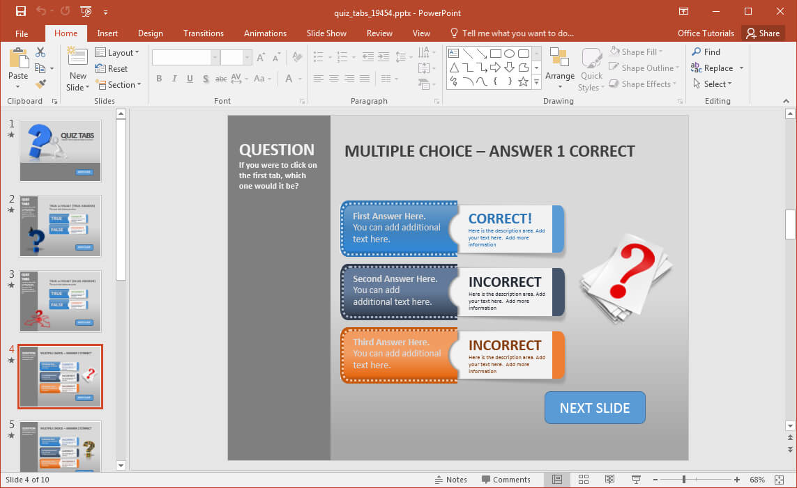 Animated Powerpoint Quiz Template For Conducting Quizzes In Trivia Powerpoint Template