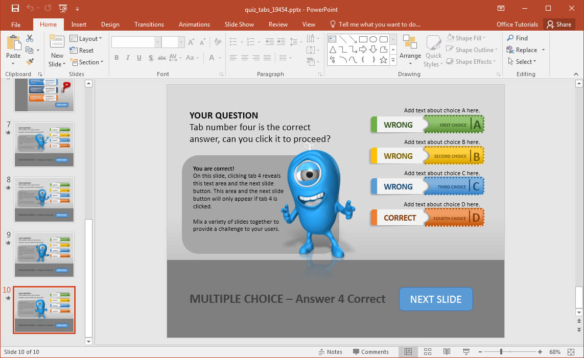 Animated Powerpoint Quiz Template For Conducting Quizzes Within Trivia Powerpoint Template