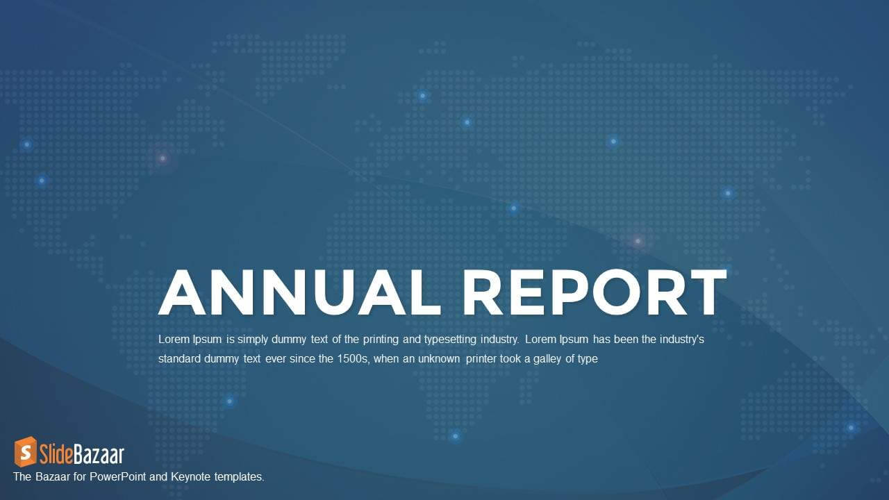 Annual Report Powerpoint Template And Keynote - Slidebazaar Regarding Annual Report Ppt Template