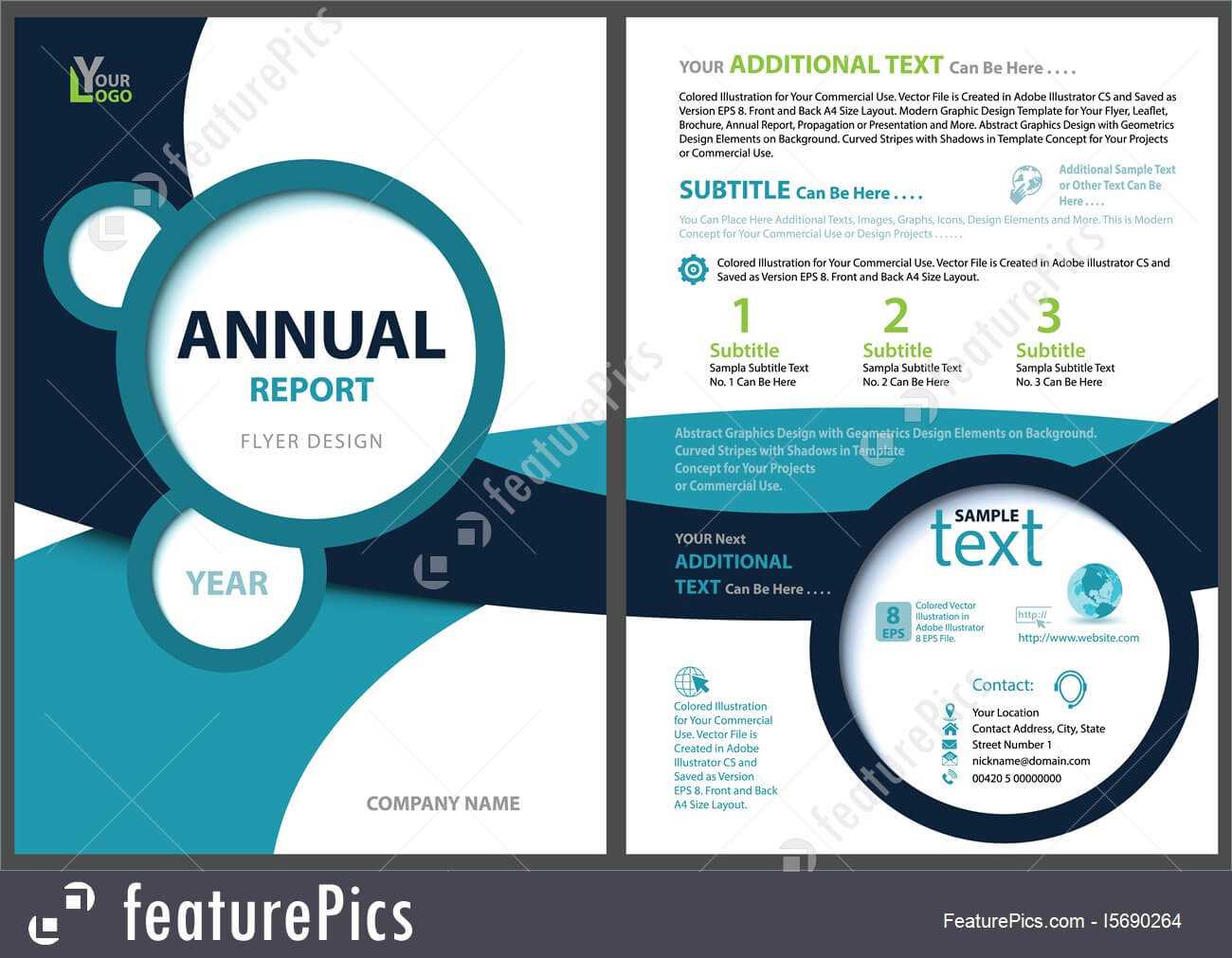 Annual Report Template Illustration Inside Illustrator Report Templates