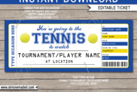 Any Occasion Tennis Gift Tickets regarding Tennis Gift Certificate Template