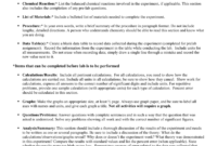Ap Chemistry Lab Report Format in Chemistry Lab Report Template
