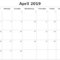 April 2019 Printable Calendar Blank Templates Holidays For Blank Activity Calendar Template