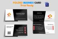 Astounding Folding Business Card Templates Template Ideas in Fold Over Business Card Template