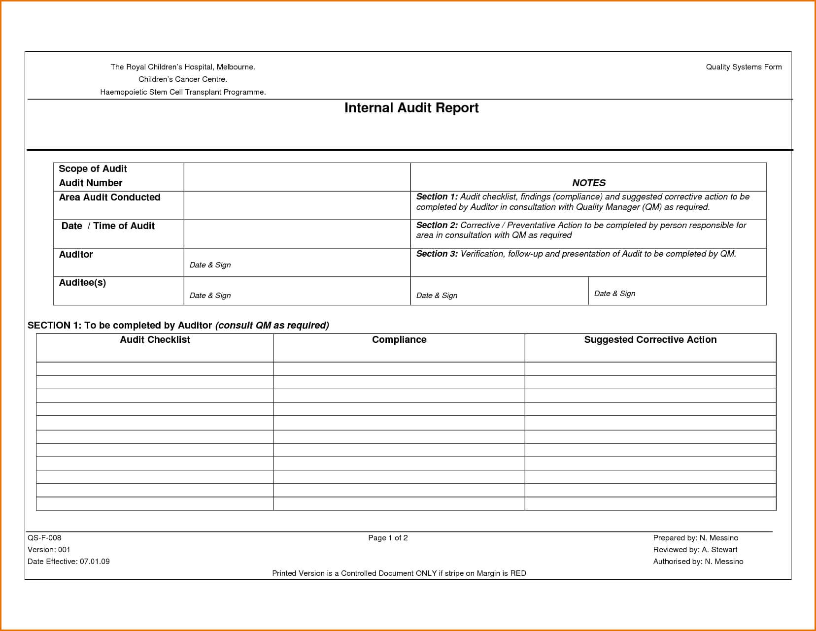Audit Non Conformance Report Png It Sample Format Examples Inside Sample Hr Audit Report Template