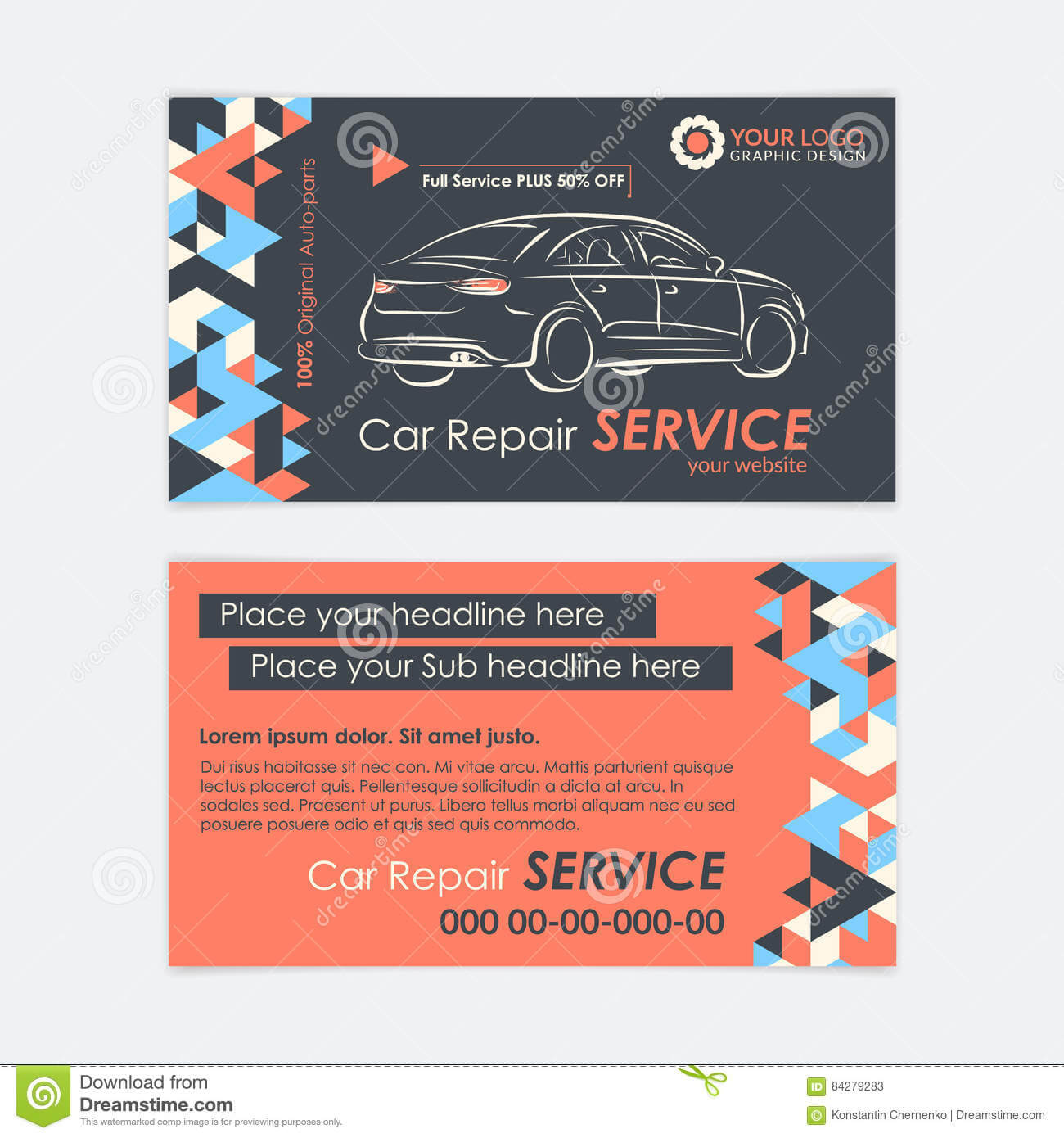 Automotive Service Business Card Template. Car Diagnostics Regarding Transport Business Cards Templates Free