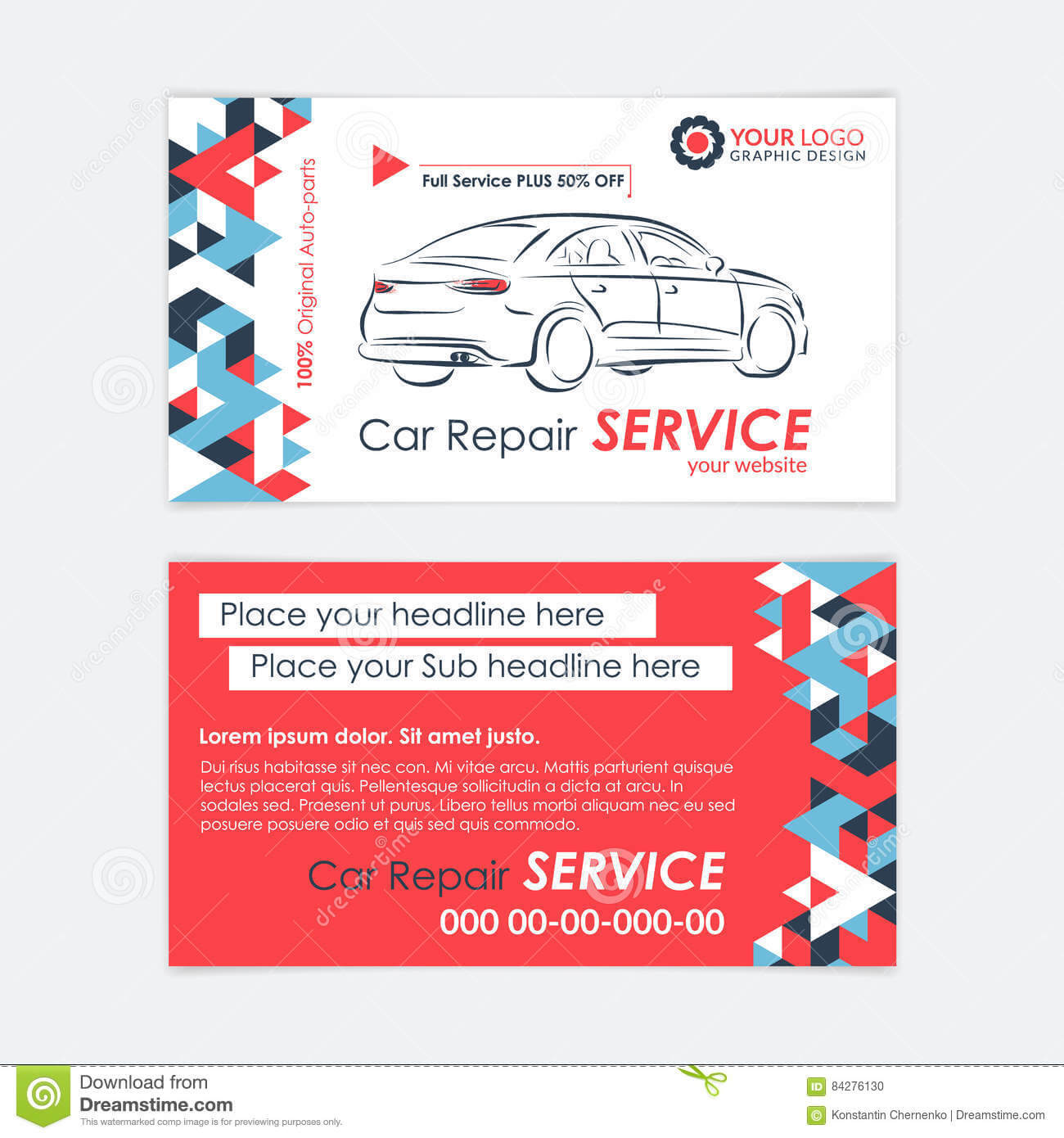 Automotive Service Business Card Template. Car Diagnostics Within Transport Business Cards Templates Free