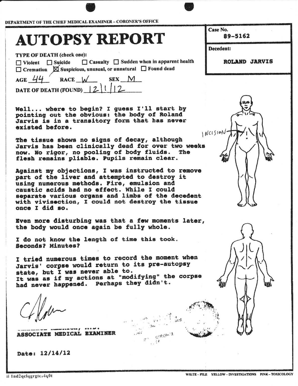 Autopsy Report Template ] Thread Realistic Blank Police Inside