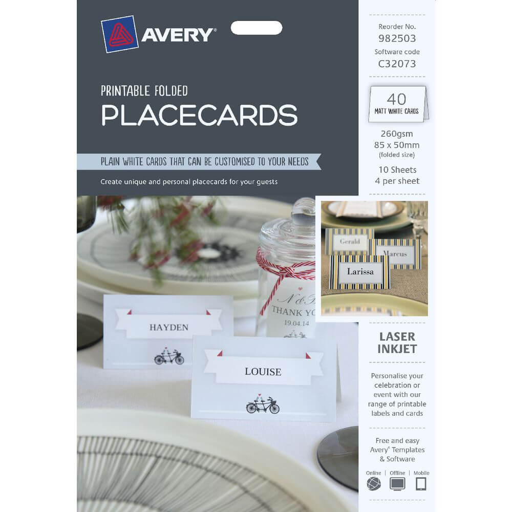 Avery Place Cards Template. 6 Per Sheet Quotes. Http Throughout Free Template For Place Cards 6 Per Sheet