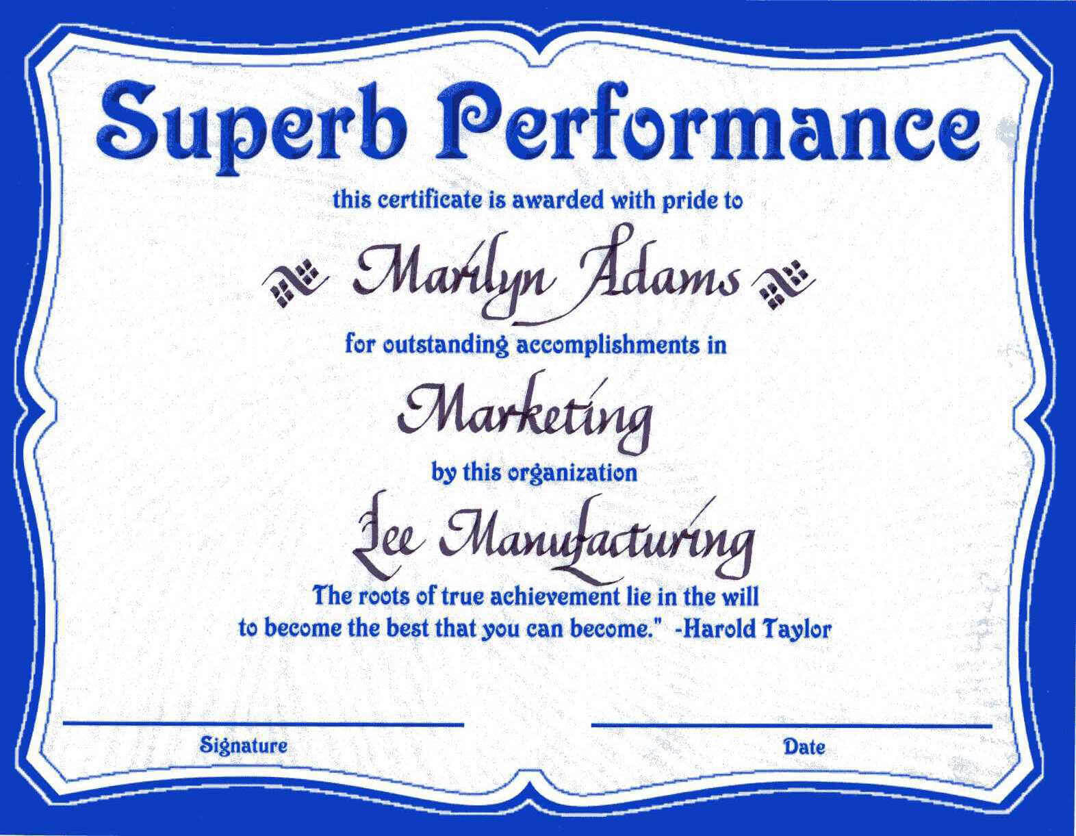 Award Certificates Pdf Download With Regard To Best Performance Certificate Template
