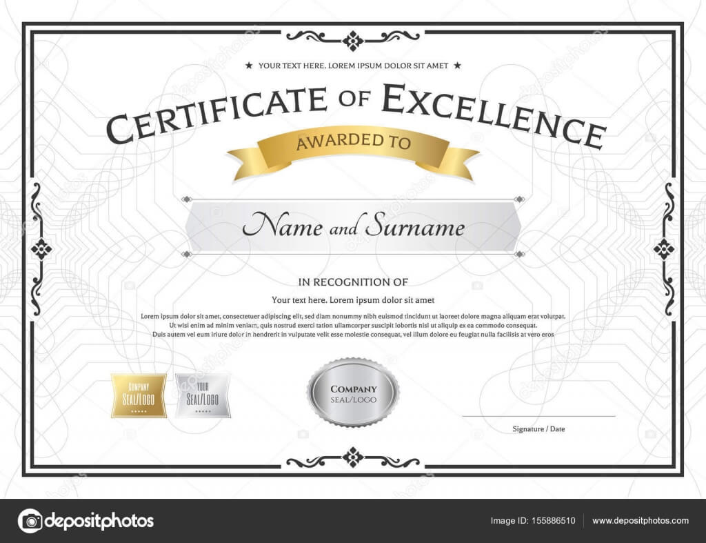 Award Of Excellence Certificate Template – Bolan With Academic Award Certificate Template