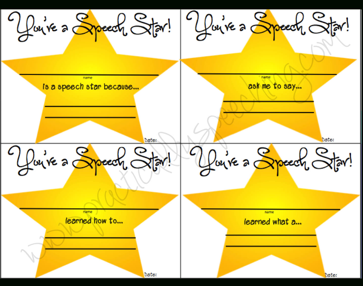 Award Templates Free Printable ] – Certificate Templates For Star Certificate Templates Free