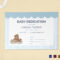 Baby Dedication Certificate Template Regarding Baby Dedication Certificate Template