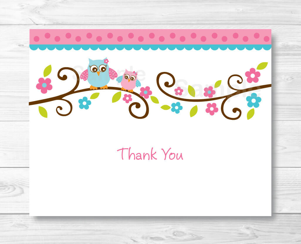 Baby Shower Printer Paper • Baby Showers Design Throughout Thank You Card Template For Baby Shower