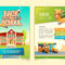 Back To School Brochure Vector Cartoon Template, Educational.. With Regard To School Brochure Design Templates