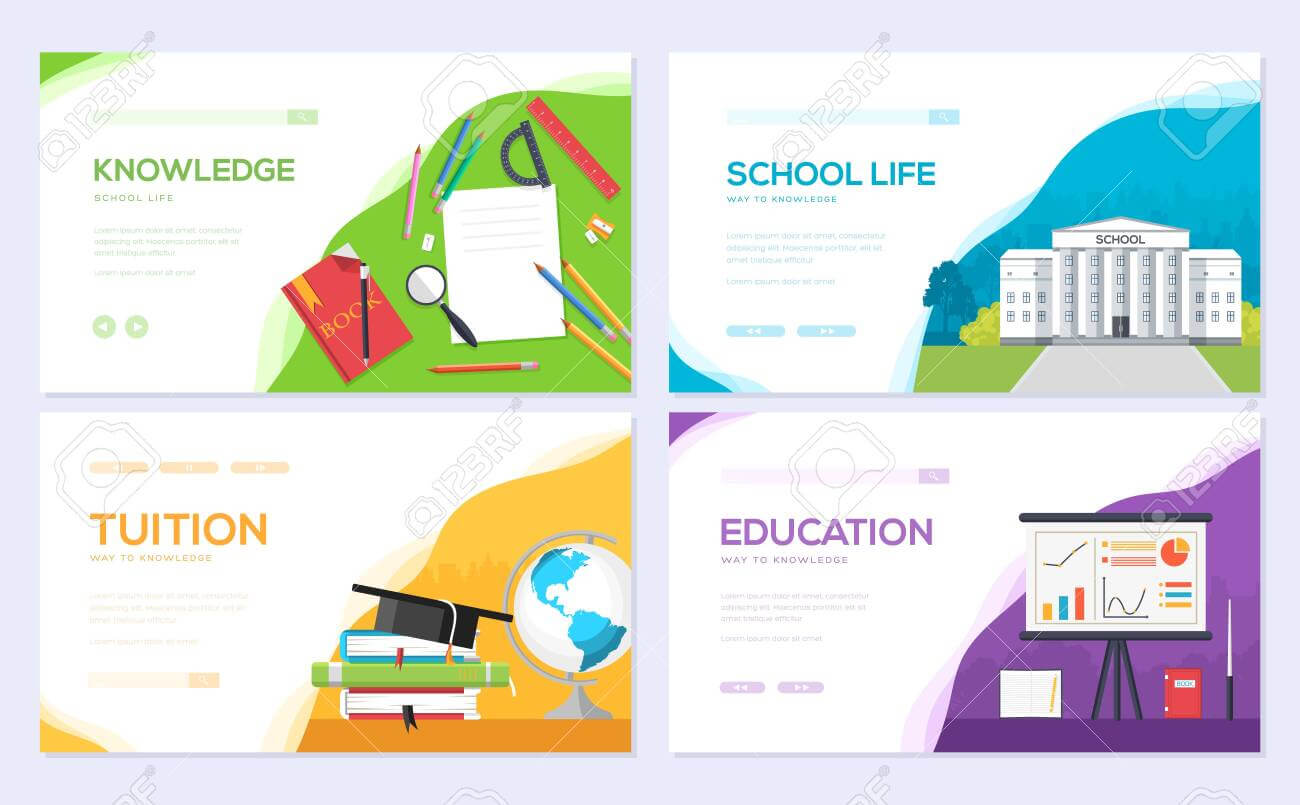Back To School Information Brochure Card Set. Student Template.. With Regard To Student Brochure Template