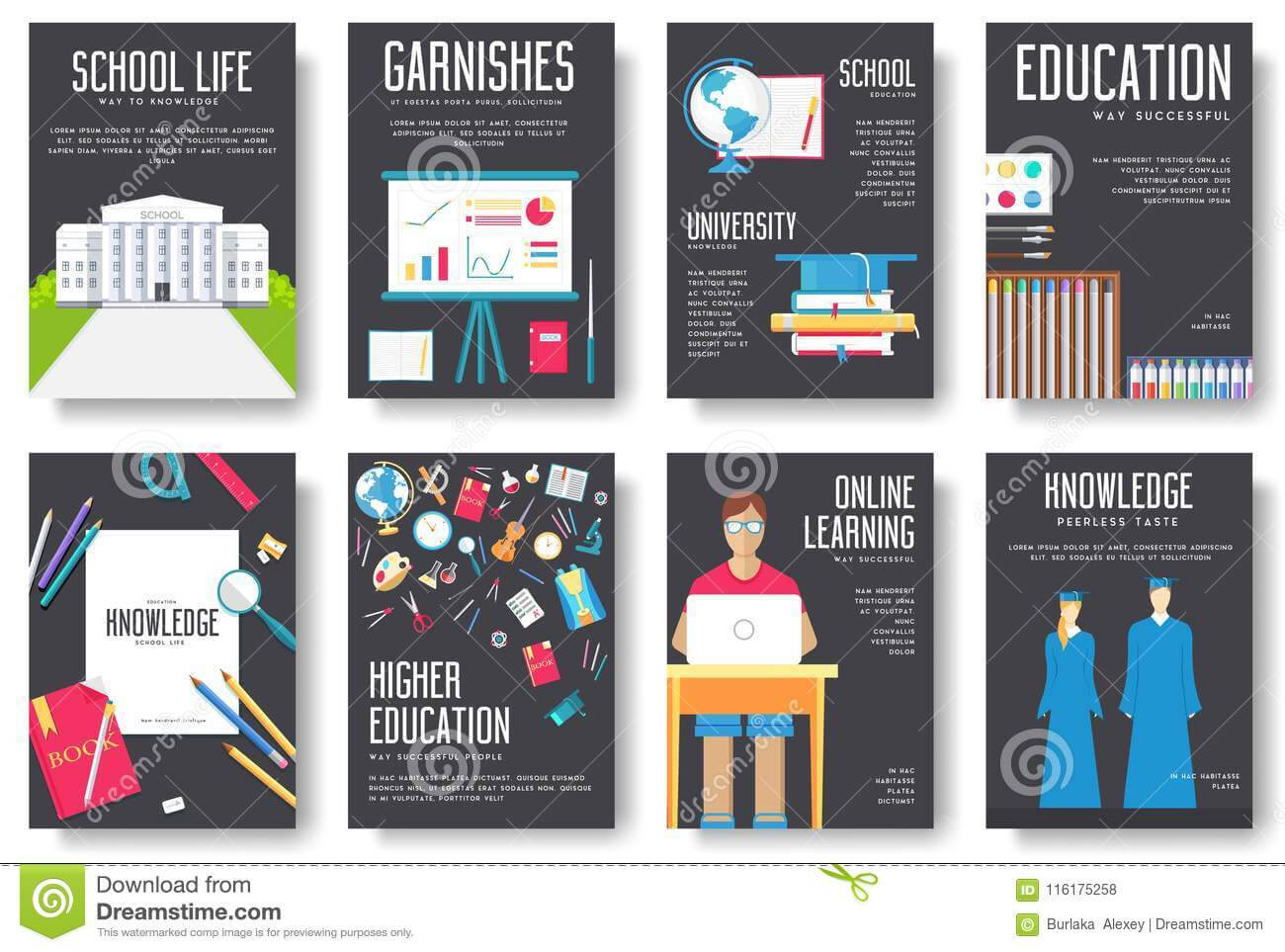 Back To School Information Cards Set. Student Template Of Intended For Student Brochure Template
