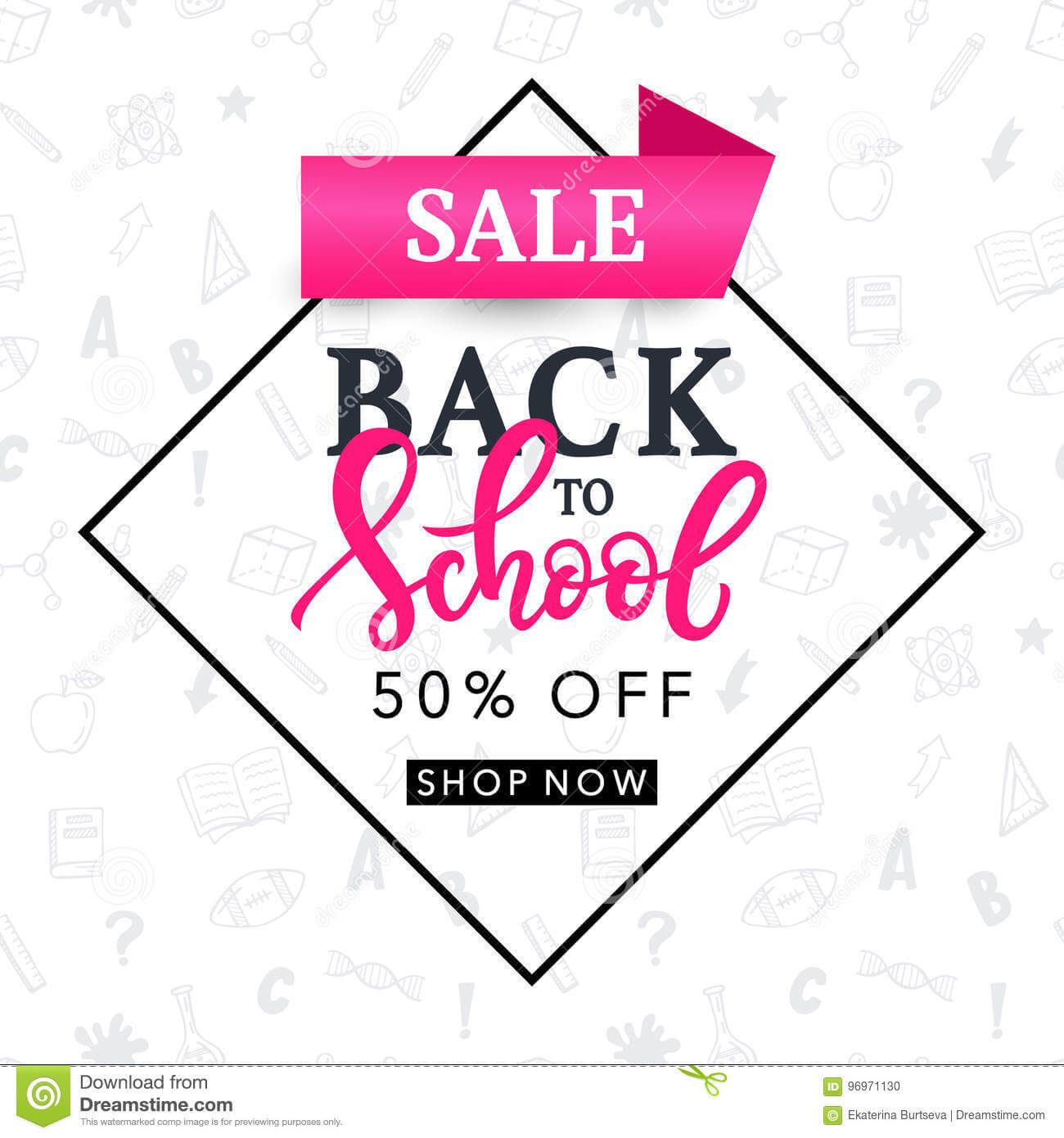 Back To School Sale Banner Template Stock Vector Pertaining To College Banner Template