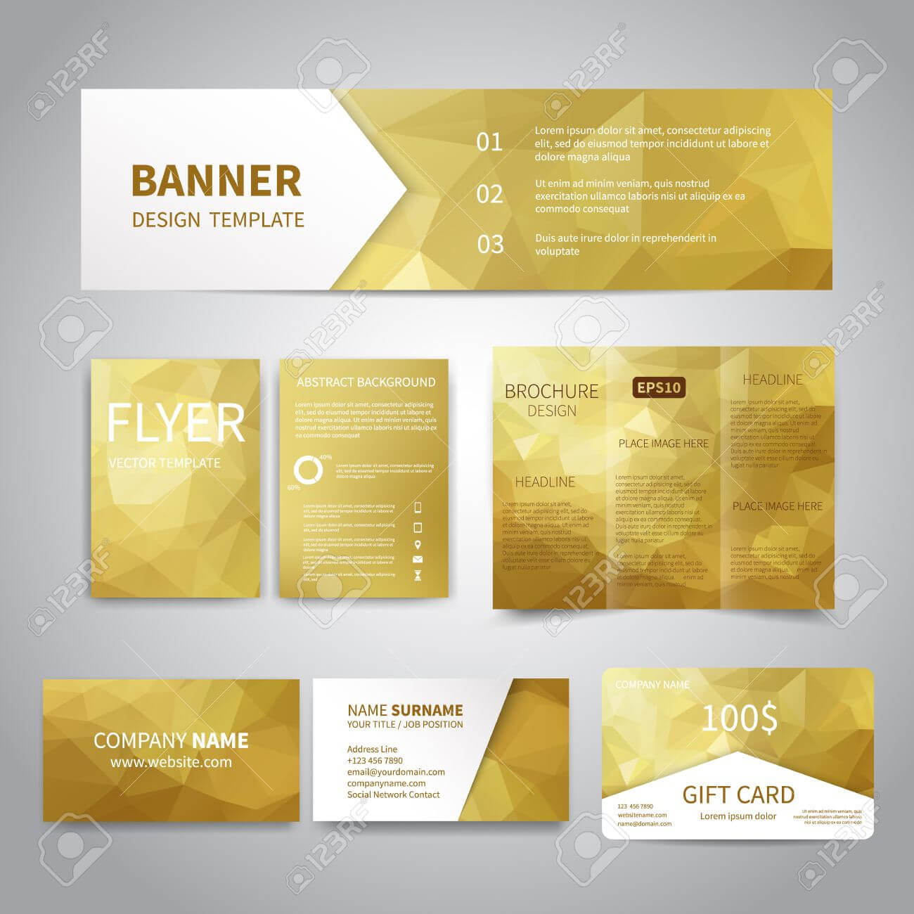 Banner, Flyers, Brochure, Business Cards, Gift Card Design Templates.. In Advertising Cards Templates