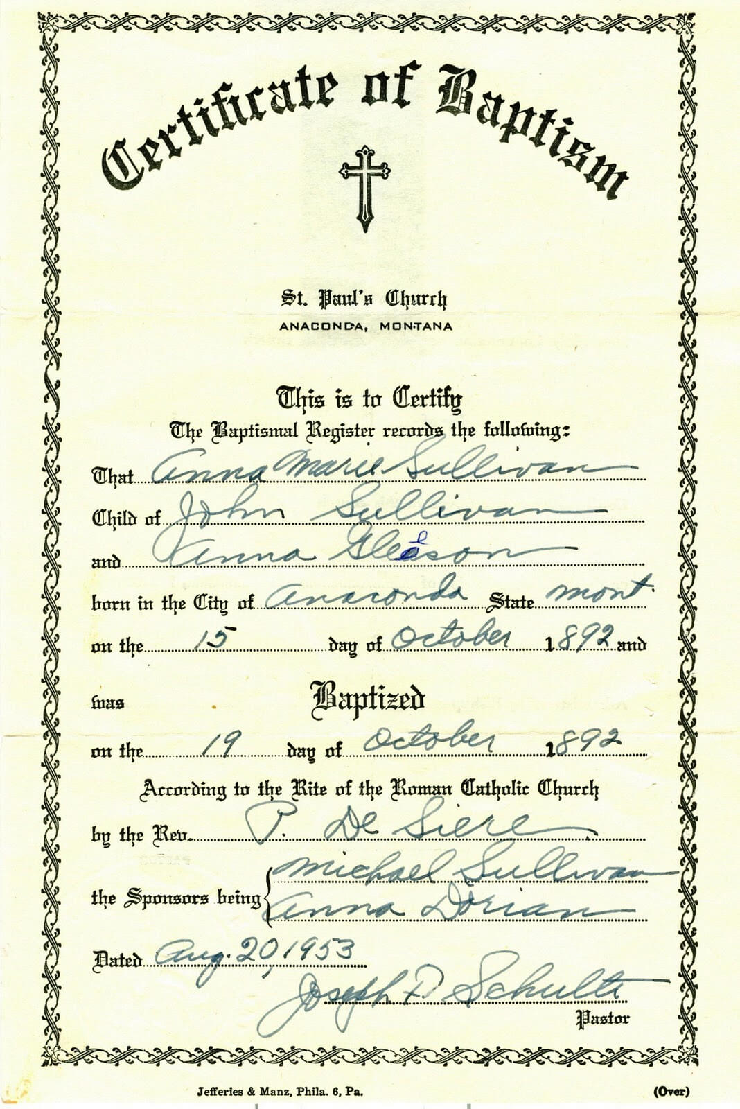Baptism Certificate Template In Roman Catholic Baptism Certificate Template
