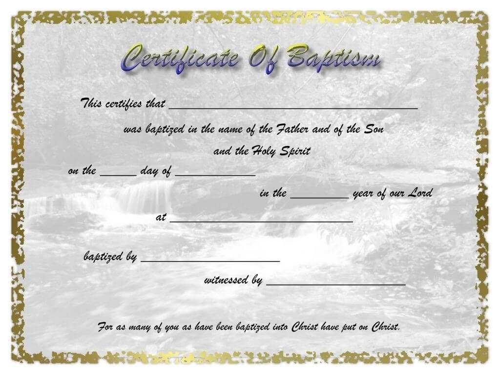 Baptism Certificate Template Pdf – Carlynstudio Pertaining To Baptism Certificate Template Download