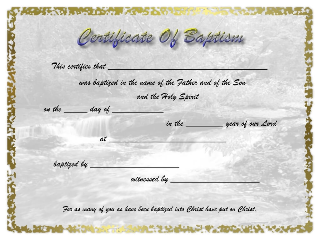Baptism Certificate Template Word | Cover Letter Examples Pertaining To Baptism Certificate Template Word